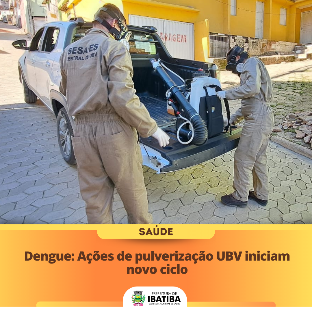 Dengue: Ações de pulverização UBV iniciam novo ciclo