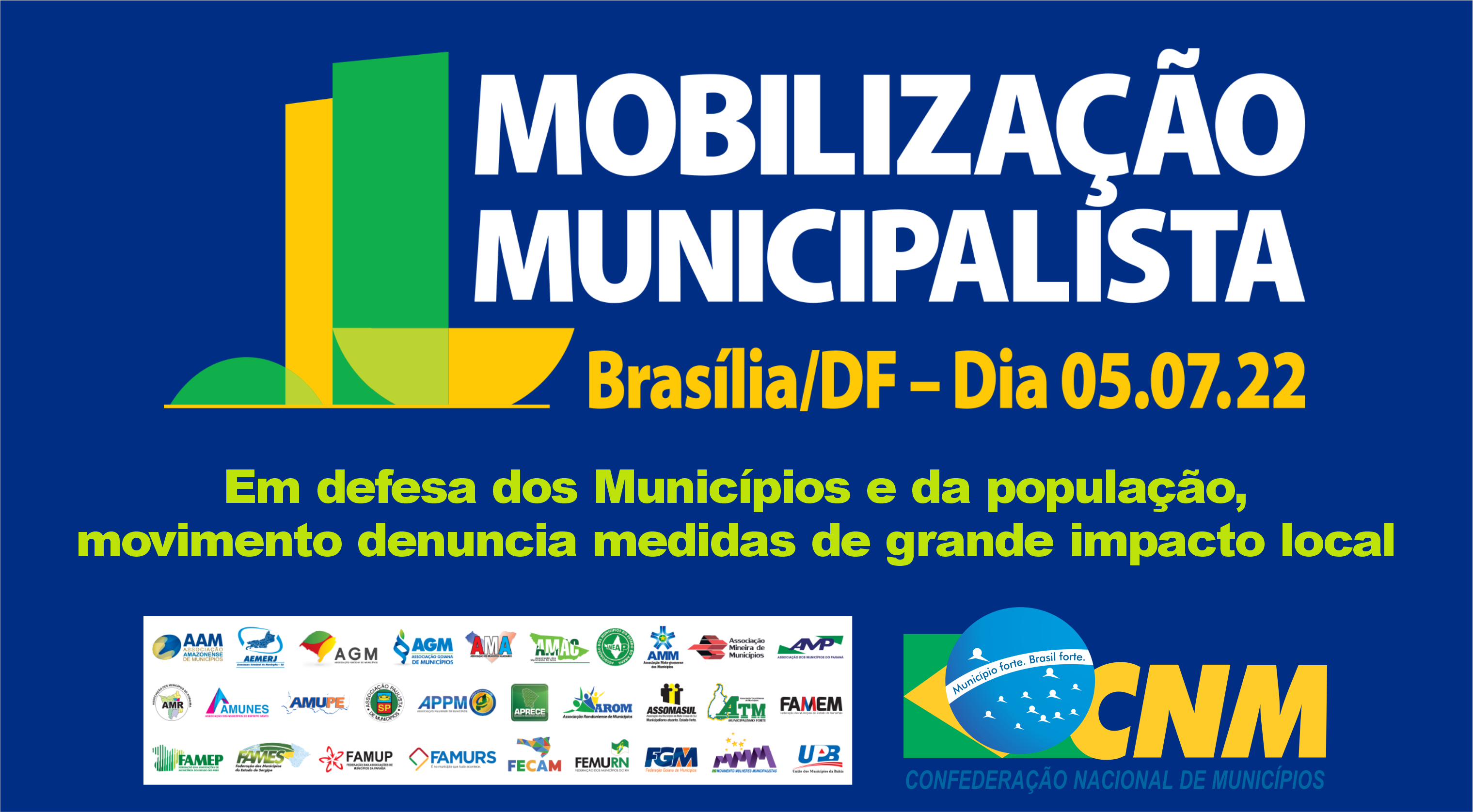 Prefeito participa de ato municipalista em Brasília nesta terça